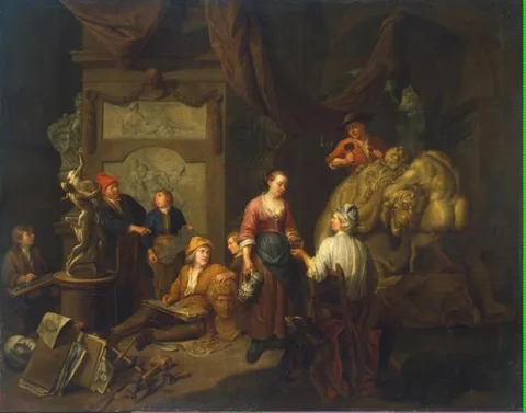 Balthasar van den Bossche, Studio of a Sculptor