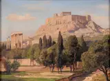 Georg Macco, View of the Acropolis of Athens and the Olympieon