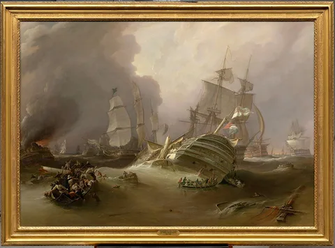 Richard Brydges Beechey, The Day after the Battle of Trafalgar, Securing the Prize