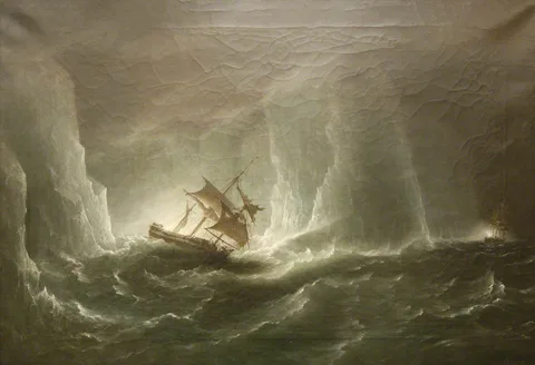Richard Brydges Beechey, Antarctic Expedition: Escape from the Bergs, 1842