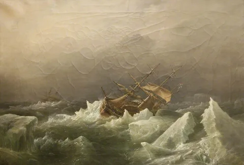 Richard Brydges Beechey, Antarctic Expedition: Gale in the Pack, 1842