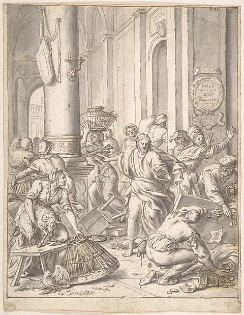 Matthias Scheits, Christ Driving the Money Changers from the Temple