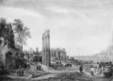 Frans de Momper, View of Campo Vaccino in Rome