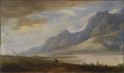 Frans de Momper, Mountainous Landscape with a River