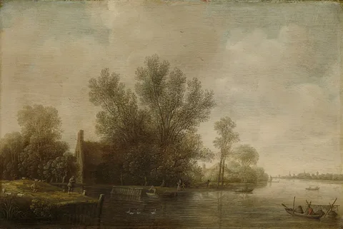 Pieter van Asch, River landscape
