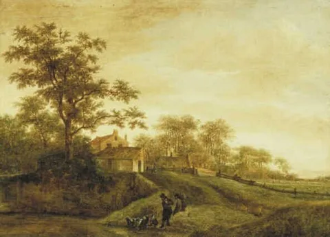 Pieter van Asch, Landscape with Farmhouses