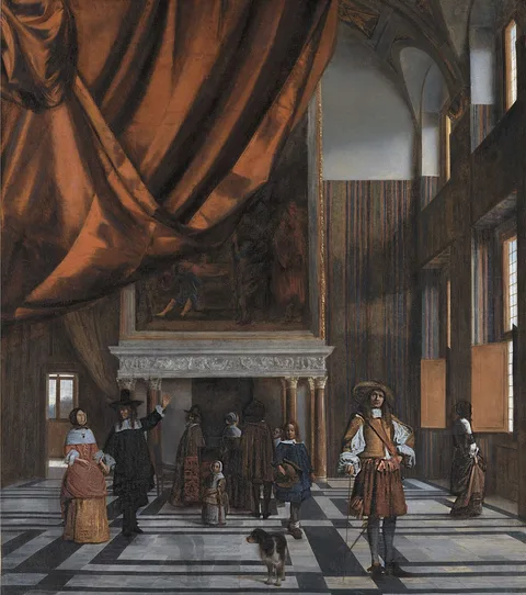 Pieter de Hooch, The Council Chamber in Amsterdam Town Hall