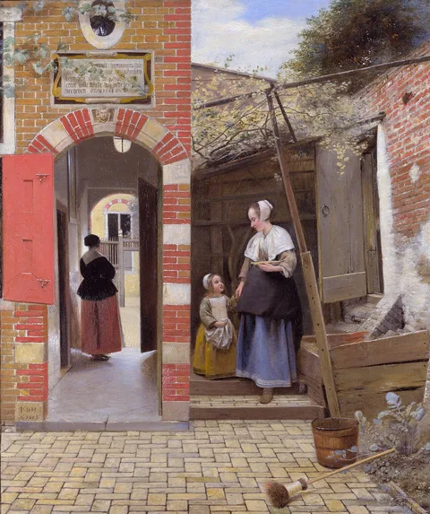 Pieter de Hooch, The Courtyard of a House in Delft