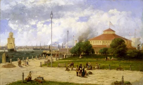 Andrew Melrose, New York Harbor and the Battery