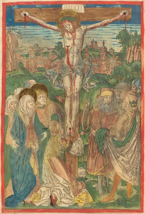 Michael Wolgemut, The Crucifixion with Saint Mary Magdalene
