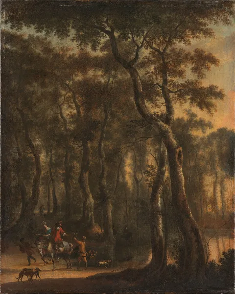 Jan Hackaert, Hunters in the woods