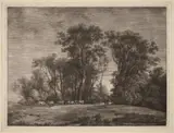 Martin von Molitor, A Meadow with Cattle at the Edge of a Wood