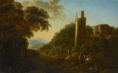 Gillis Neyts, Landscape with mountain and ruins