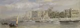 Oswald Walters Brierly, Kasr-el-Nil, the Viceroy's Palace, Cairo, 6 February