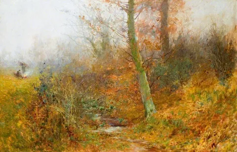 Thomas Edwin Mostyn, Autumn Leaves, Bushey