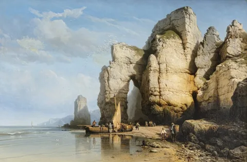 Charles Kuwasseg, The Cliffs of Flamborough Head, Yorkshire