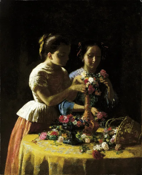 George Cochran Lambdin, Girls and Flowers