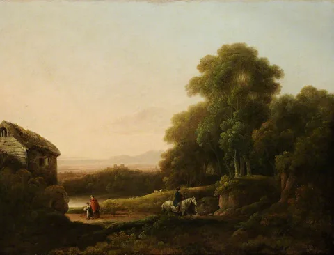 John Rathbone, Wooded Landscape with Figures