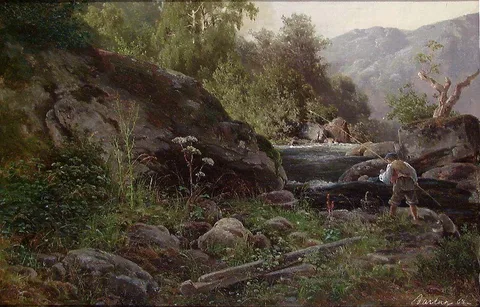Philip Barlag, Young Fisherman at the Riverside
