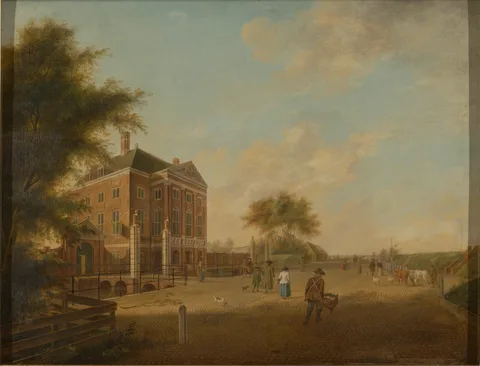 Johannes Janson, view of huis, Halfweg at Harlem