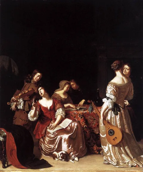 Frans van Mieris the Elder, Six Figures Making Music