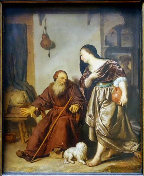 Frans van Mieris the Elder, Wife of Jeroboam and the Prophet Ahijah