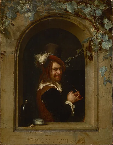 Frans van Mieris the Elder, Man with Pipe at the Window