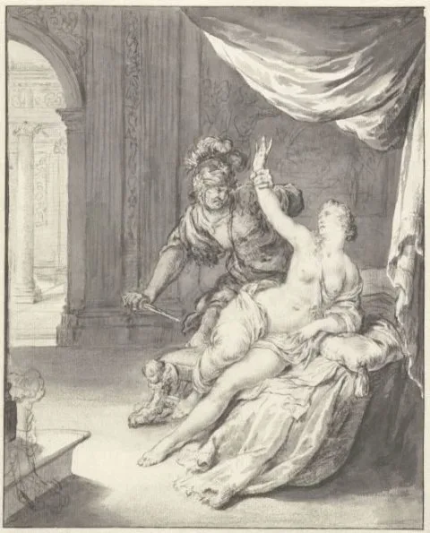 Willem van Mieris, Tarquinius bedreigt Lucretia