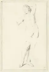 Willem van Mieris, Staande Apollo, de linkerarm omhoog