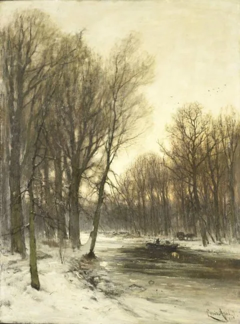 Louis Apol, An Afternoon view of Snowy Woods