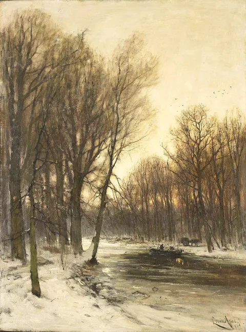 Louis Apol, An Afternoon view of Snowy Woods