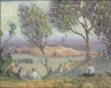 A. H. O. Rolle, View from Arlington Heights, with Chautaqua Tents and the Washington Monument in the Background
