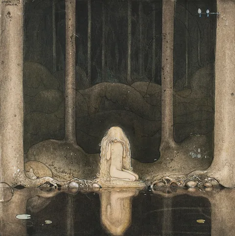 John Bauer, Tuvstarr is still sitting there wistfully looking into the water