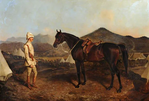 John Alfred Wheeler, An Officer with his Charger