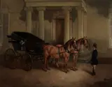 John Alfred Wheeler, Rode Manor, Carriage and Pair at the Porch