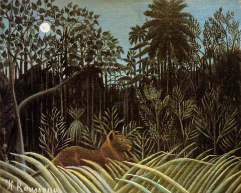 Henri Rousseau, Jungle with Lion