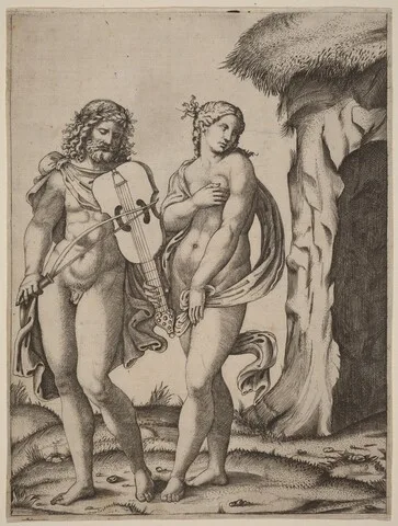 Marcantonio Raimondi, Orpheus and Eurydice