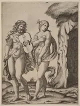 Marcantonio Raimondi, Orpheus and Eurydice