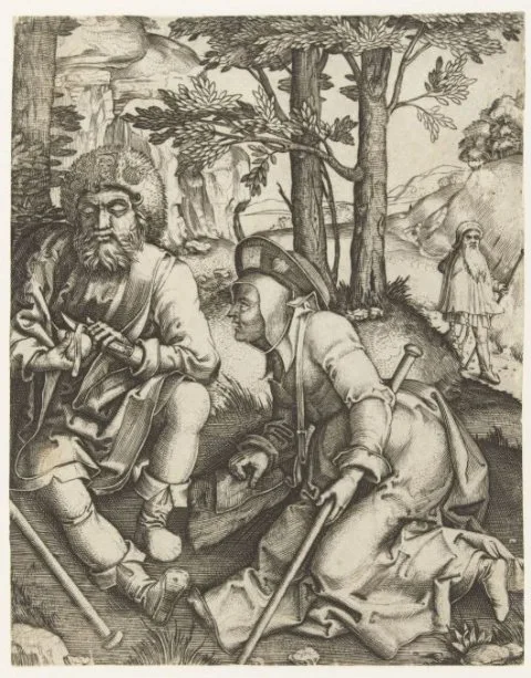 Marcantonio Raimondi, Drie pelgrims
