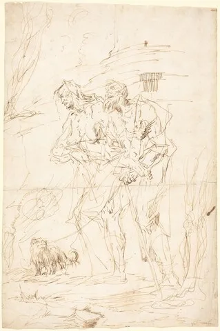 Paul Troger, Two Beggars with Their Dog