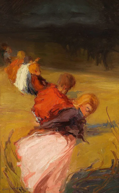 Witold Wojtkiewicz, Children surprised by a storm – Procession of children