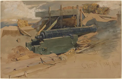 Carl Werner, Cannon by a Bulwark