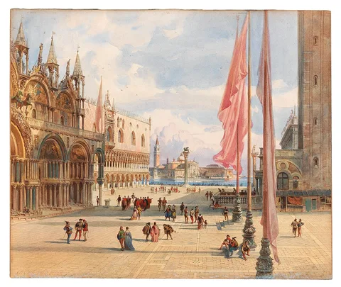 Carl Werner, Marcus Square in Venice (Piazza San Marco)