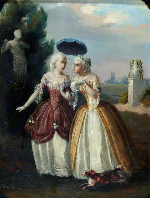 François Bocion, Ladies in Conversation: An Eighteenth Century Costume Piece