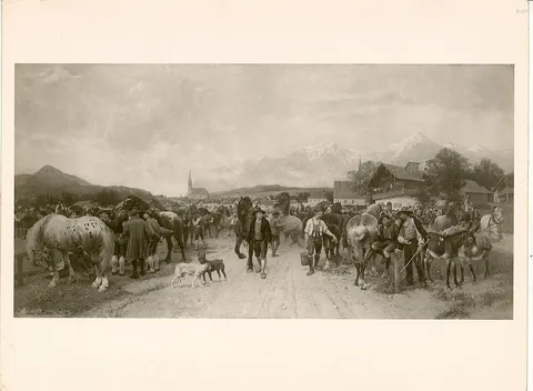 Julius von Blaas, Market of horses