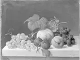 Emilie Preyer, Still Life with Fruit on a Ledge