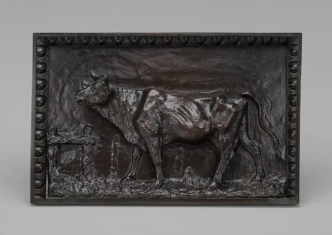 Christopher Fratin, Cow Lowing over a Fence