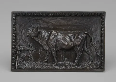 Christopher Fratin, Cow Lowing over a Fence