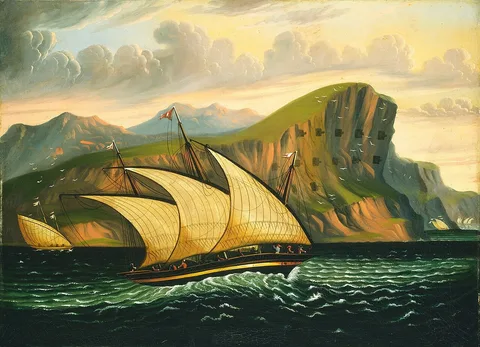 Thomas Chambers, Felucca off Gibraltar