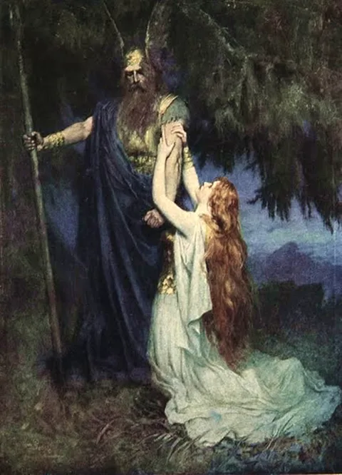 Ferdinand Leeke, Brunhilde knelt at his feet